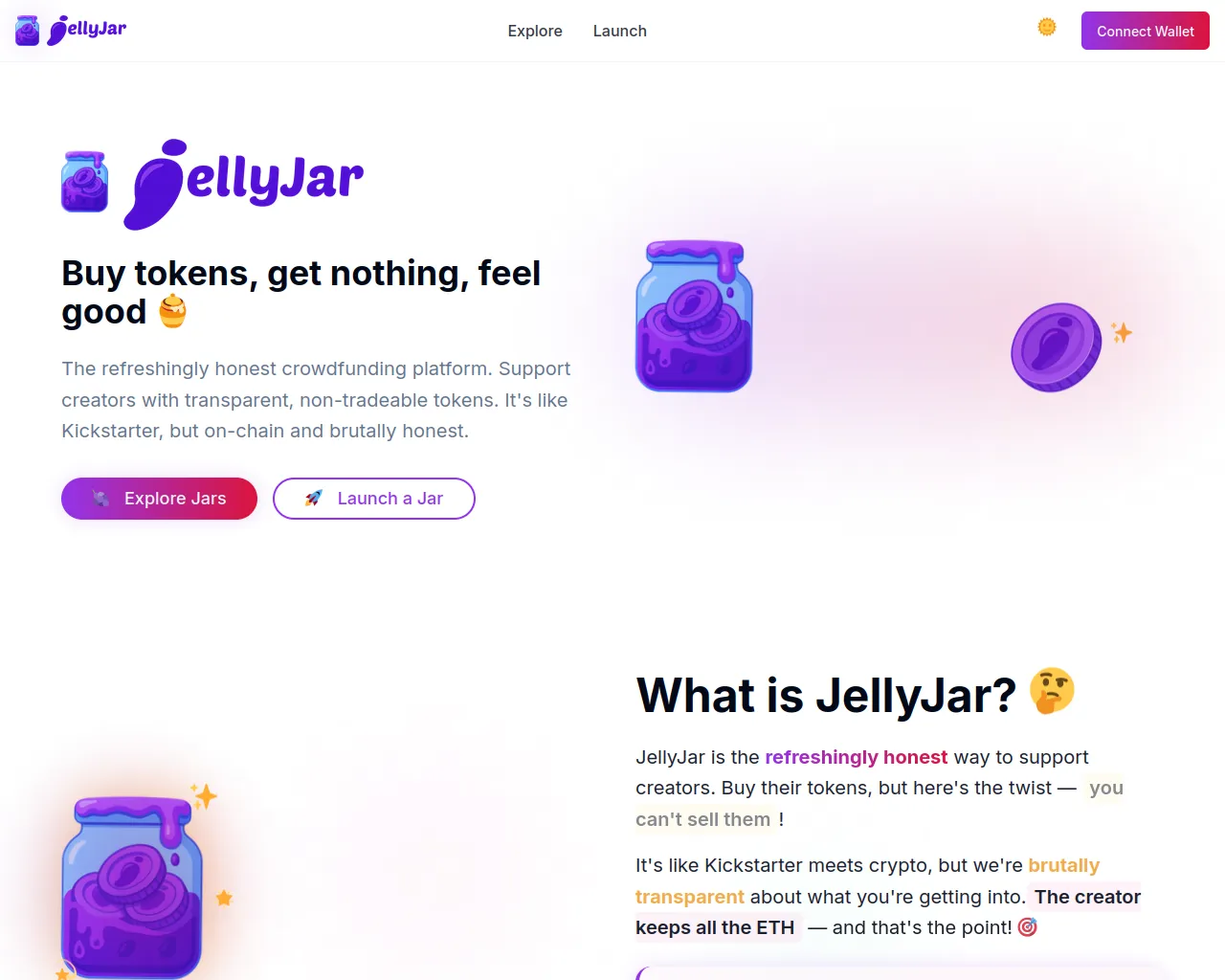 Screenshot of jellyjar.xyz