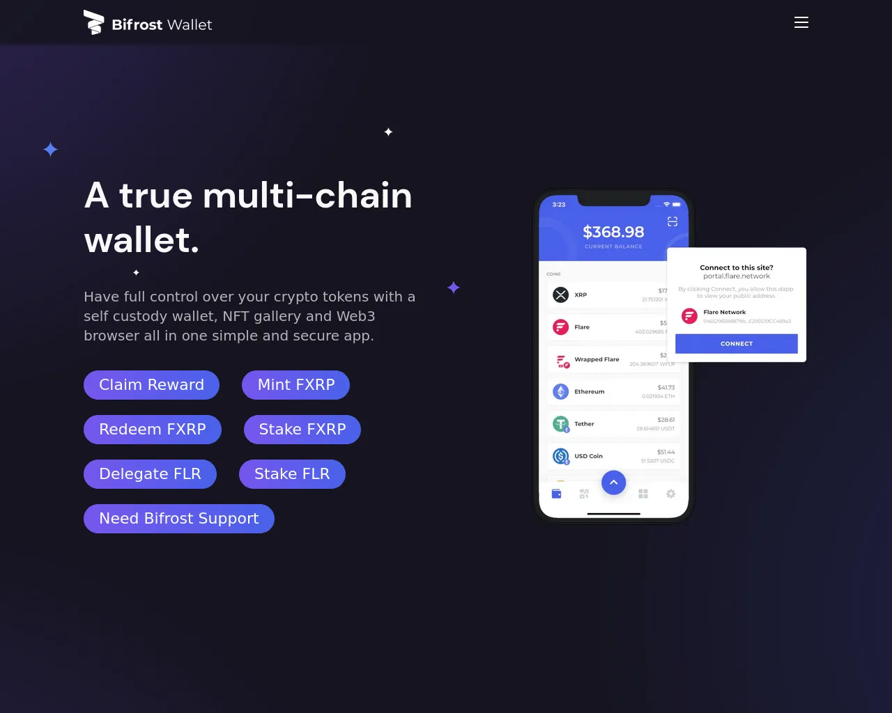 Screenshot of web-bifrostwallet.com