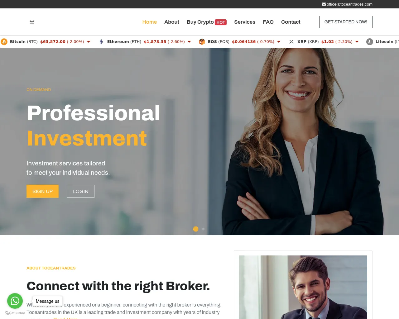 Screenshot of toceantradedo.com
