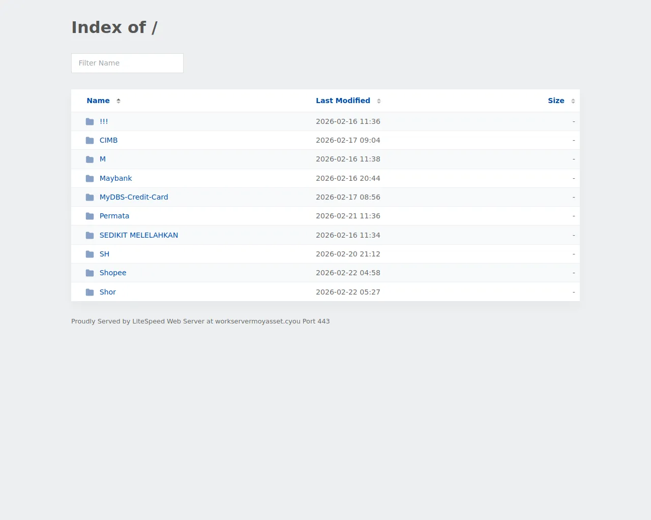 Screenshot of workservermoyasset.cyou
