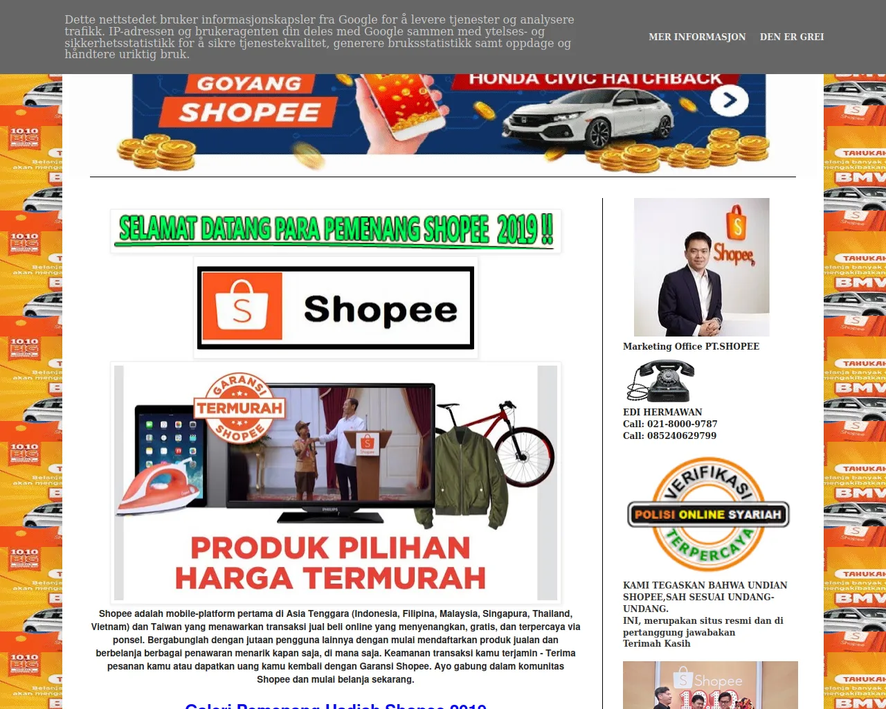 Screenshot of shopeetbk062.blogspot.com