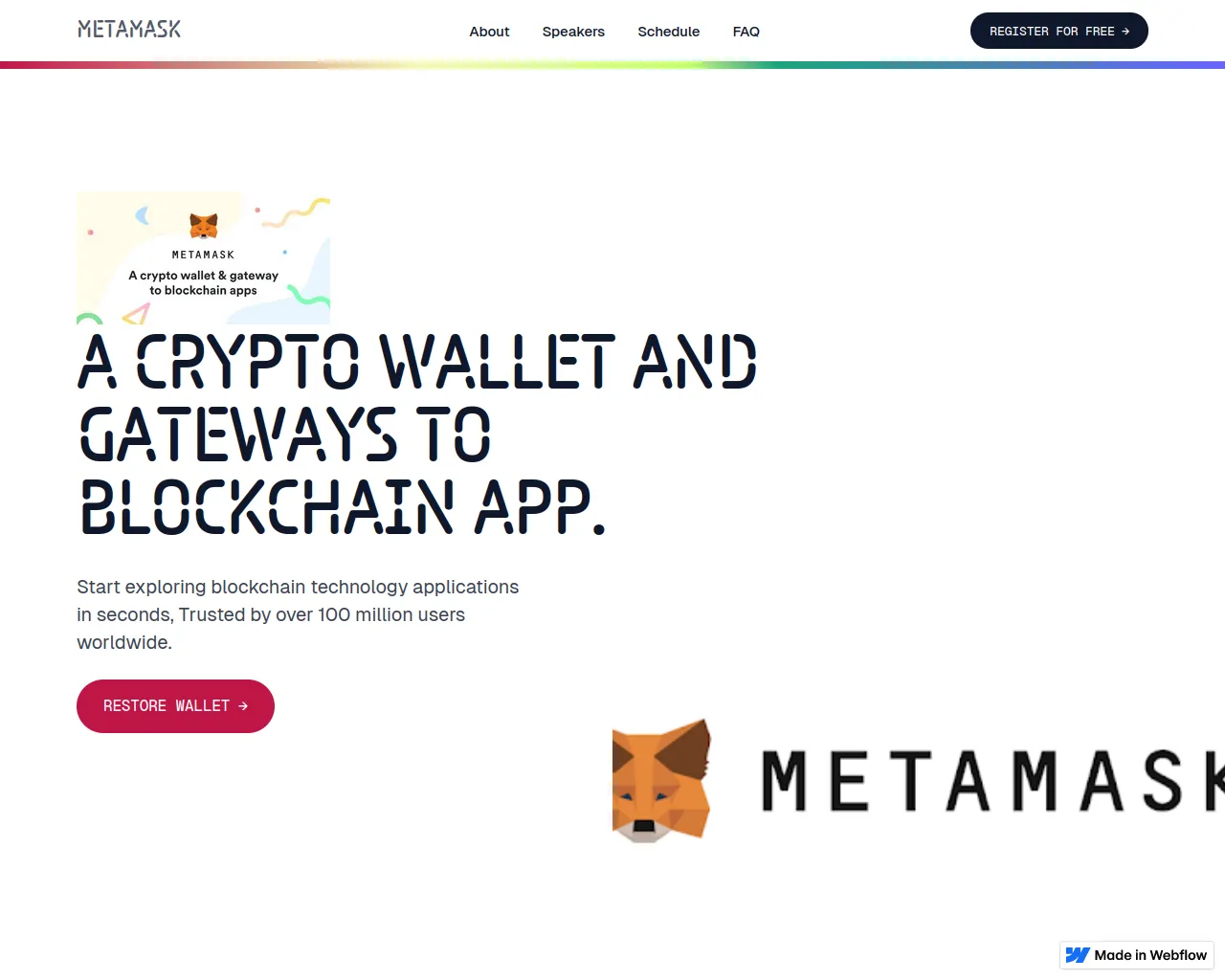 Screenshot of metamaskwallet-fixed.webflow.io