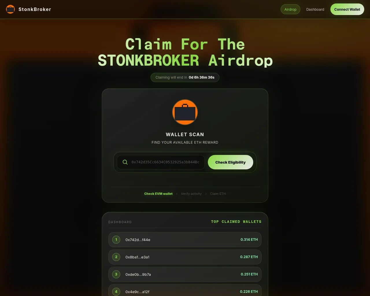 Screenshot of stonkbroker.5a-evmcheck.lol
