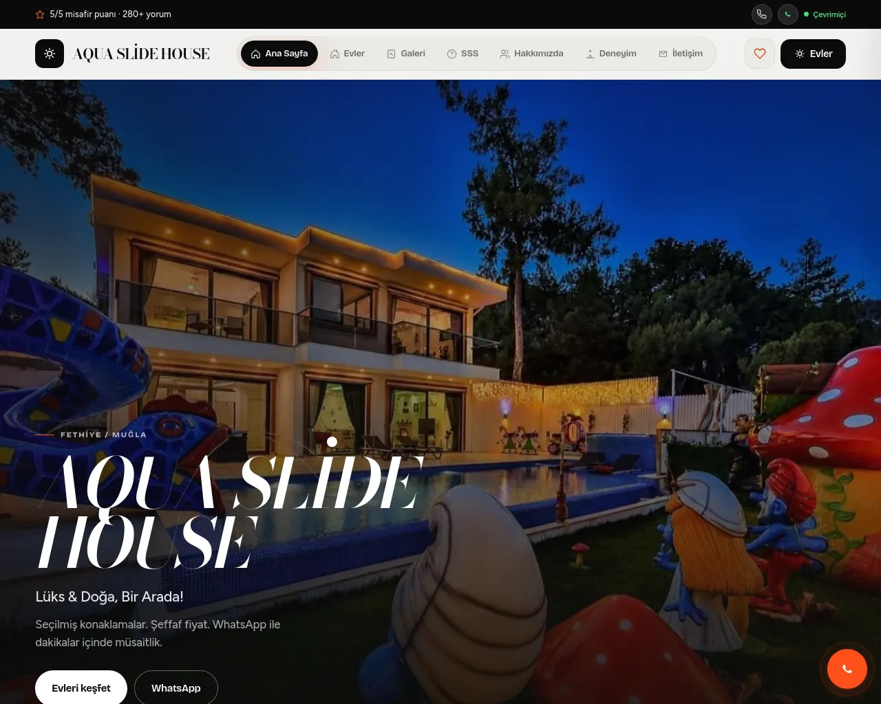 Screenshot of aquaslidehouse.com