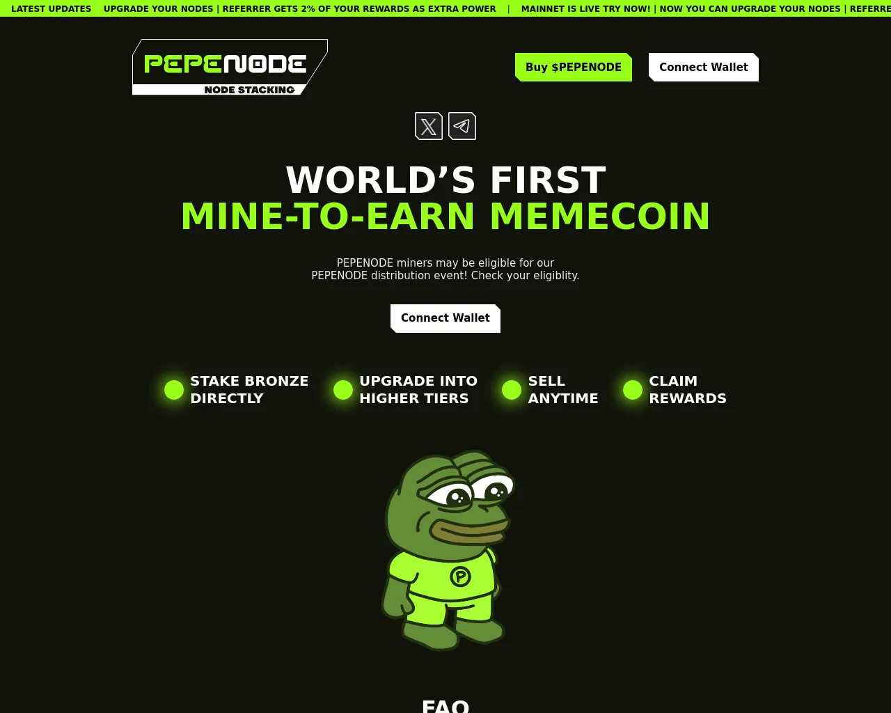 Screenshot of claim-pepenode.com