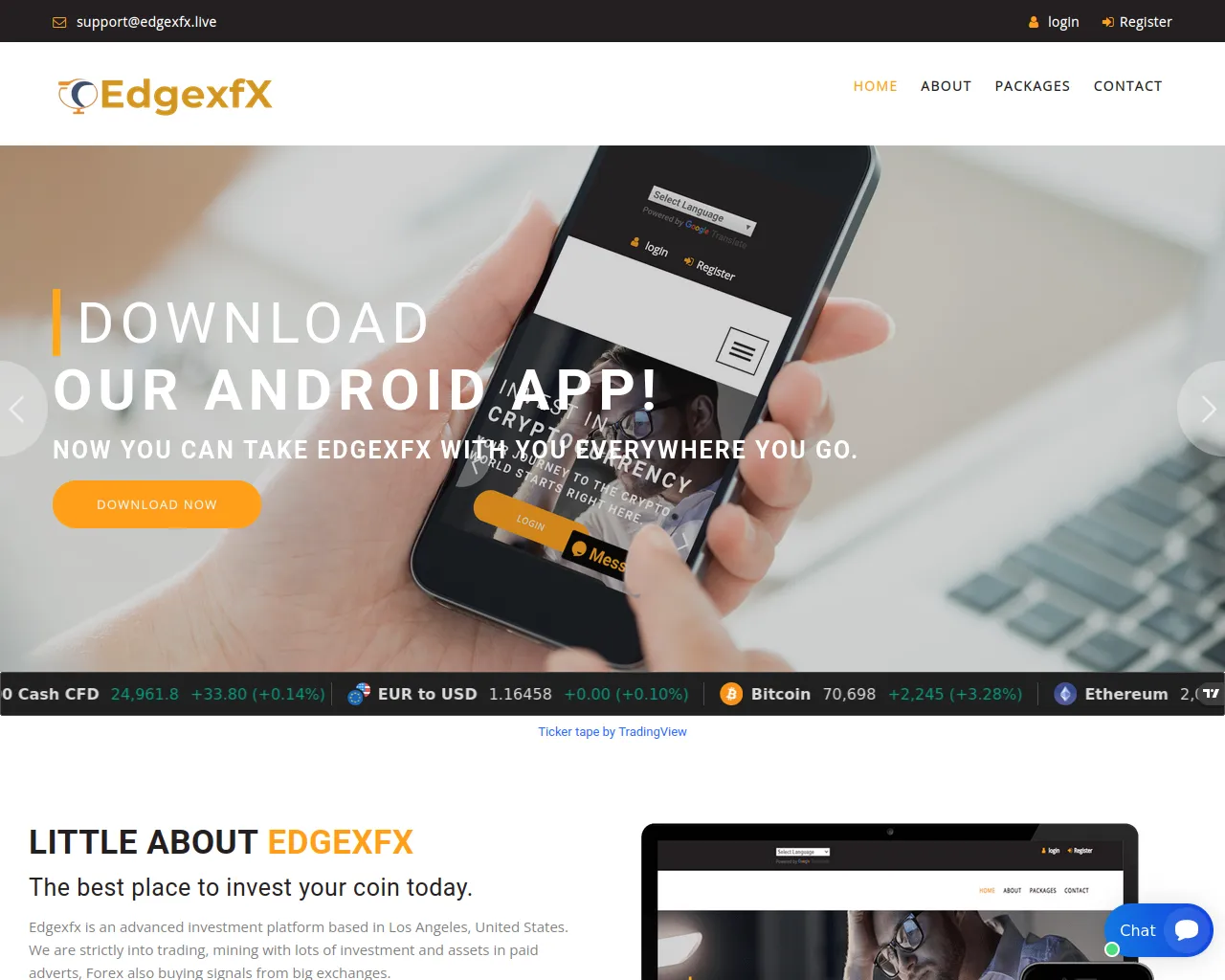 Screenshot of edgexfx.live