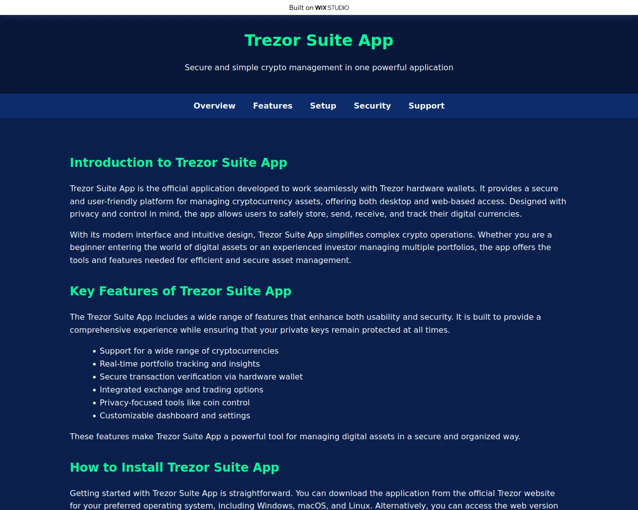 Screenshot of official-suitapp.wixstudio.com