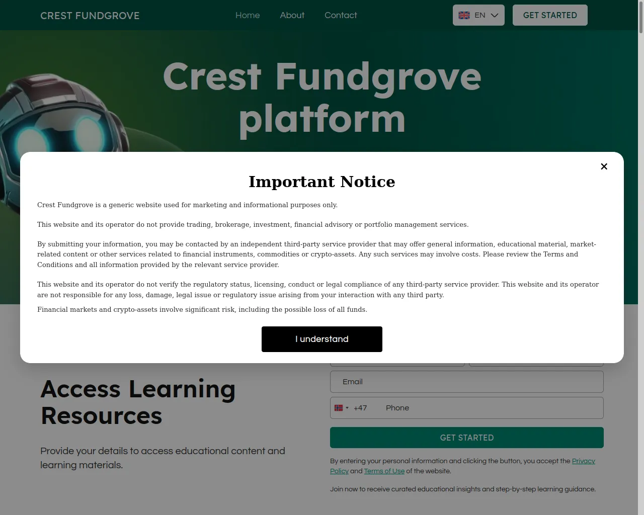Screenshot of crestfundgrove-app.com
