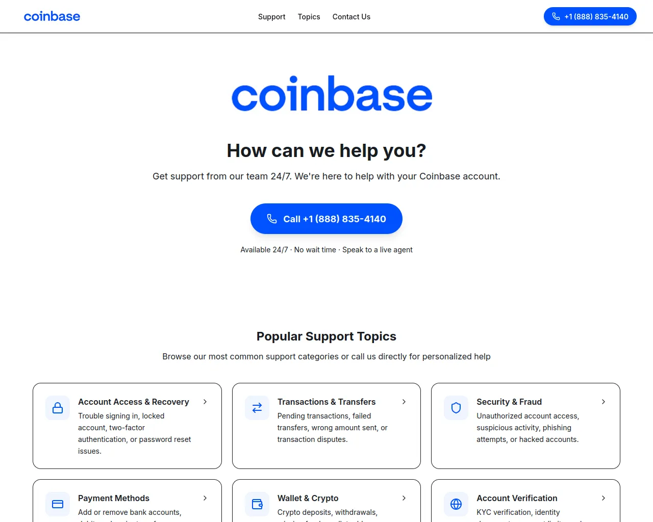 Screenshot of coinbasesupportsshelp.forum
