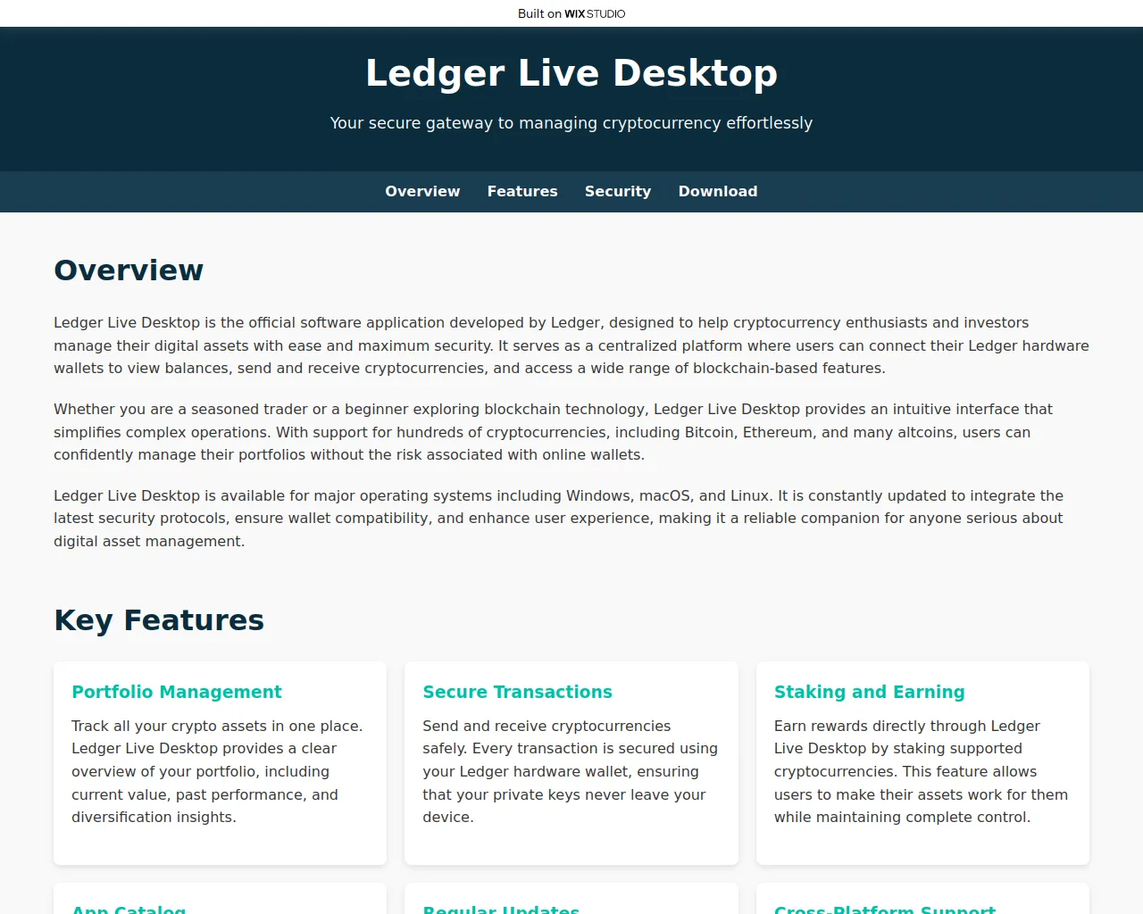 Screenshot of endesktop-live.wixstudio.com