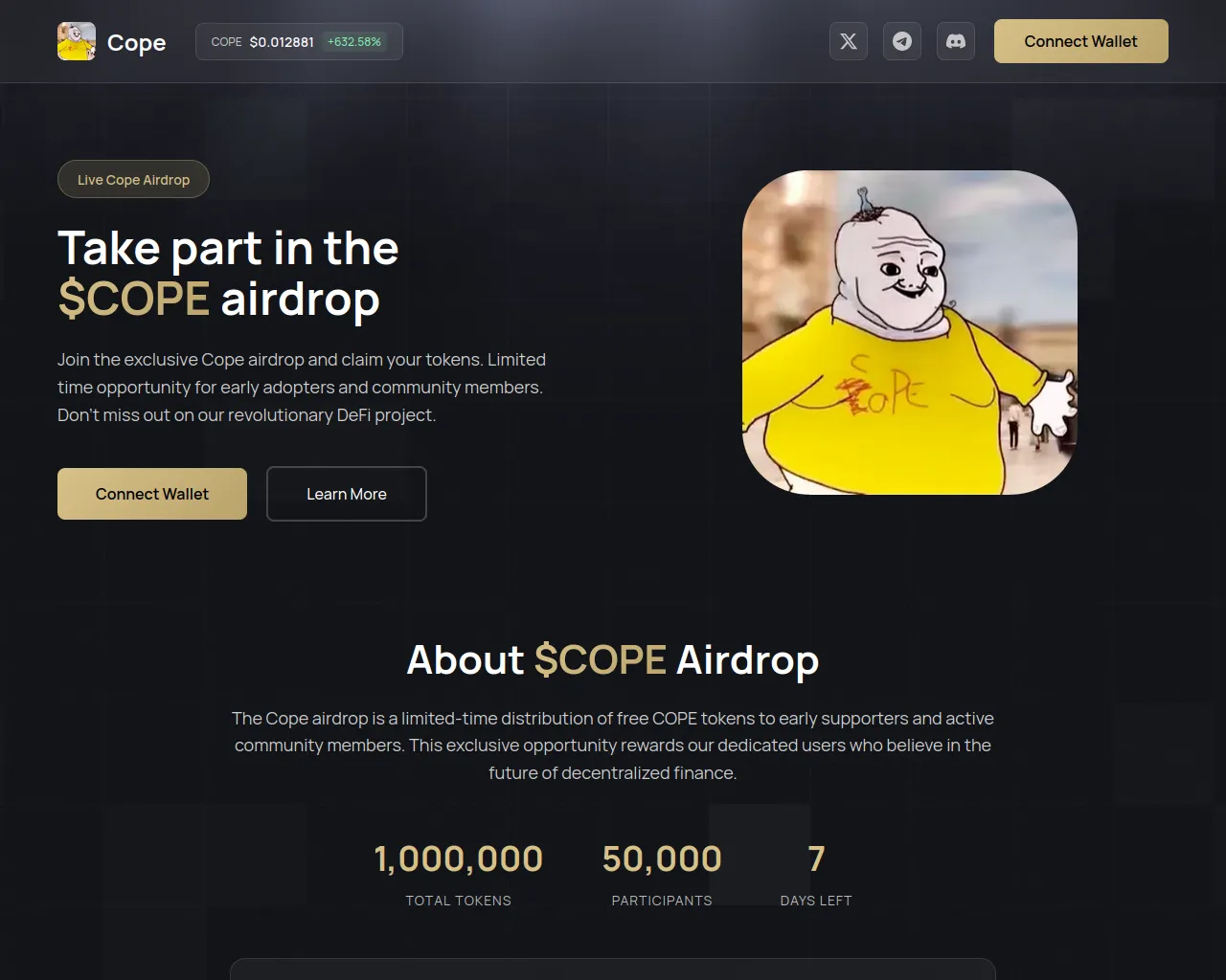 Screenshot of claims-cope.xyz