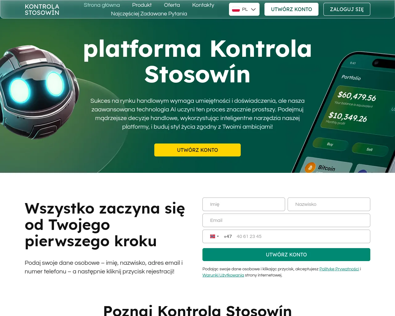 Screenshot of kontrola-stosowin.com