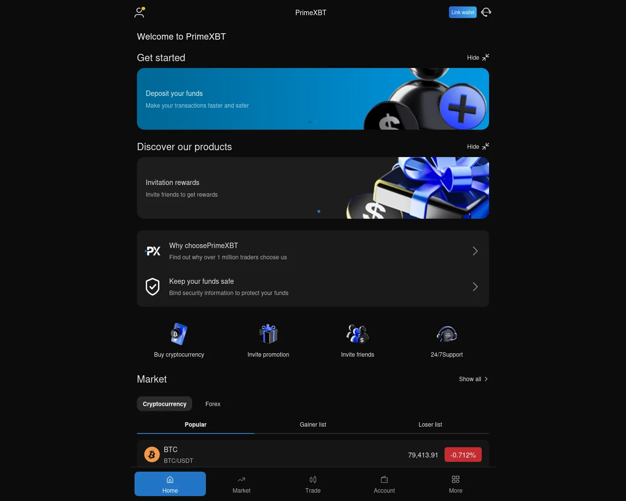 Screenshot of primexbtf.net