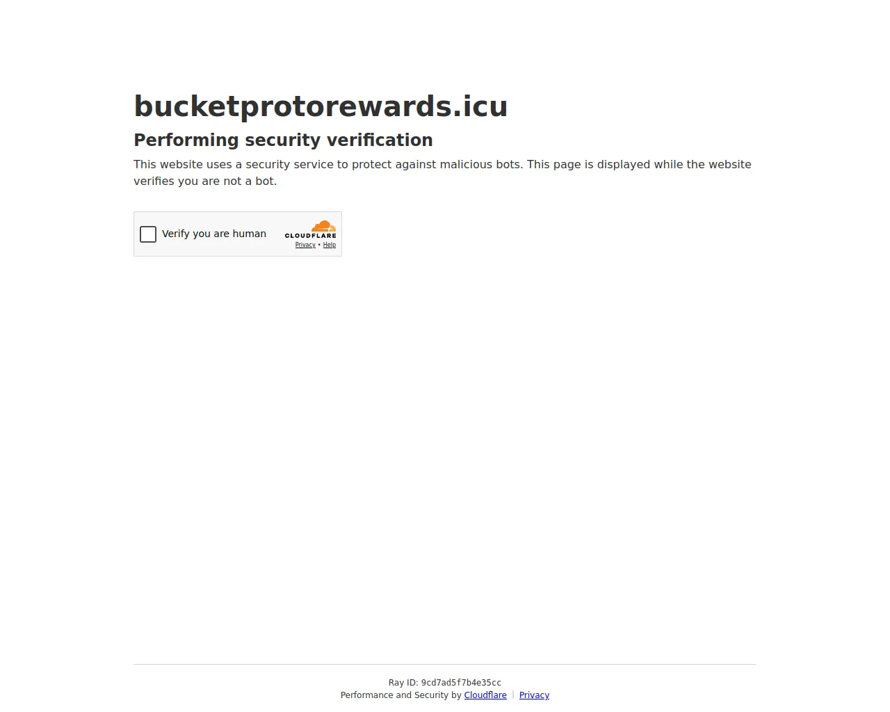 Screenshot of bucketprotorewards.icu