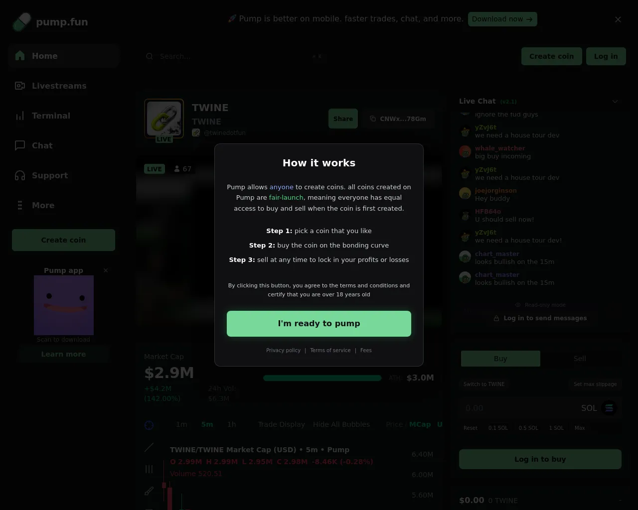 Screenshot of pumpfunlive.co
