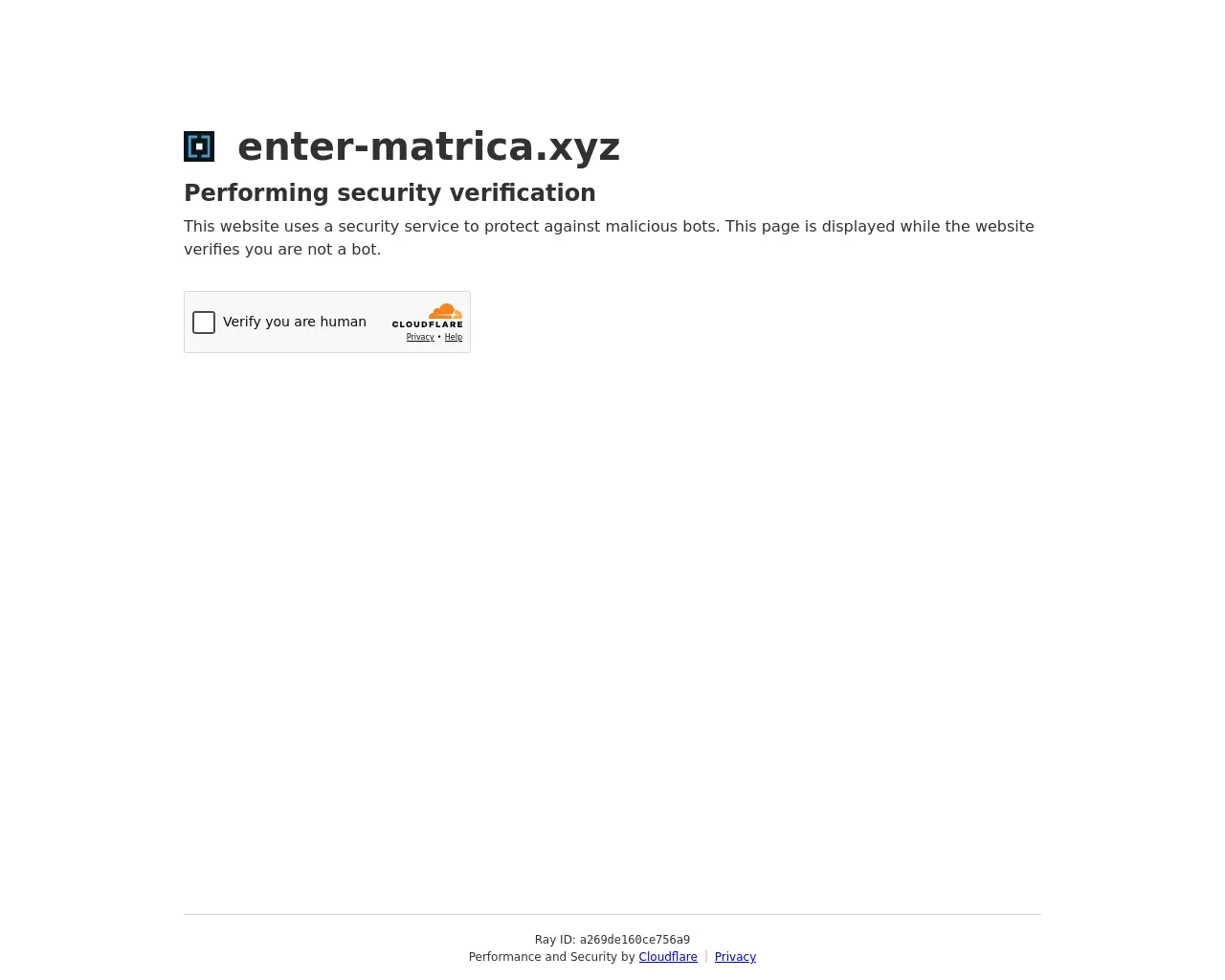 Screenshot of enter-matrica.xyz