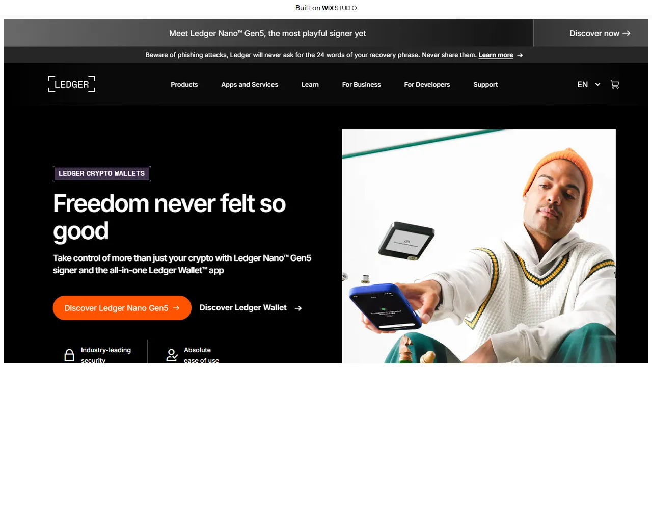 Screenshot of myledgrstarted.wixstudio.com