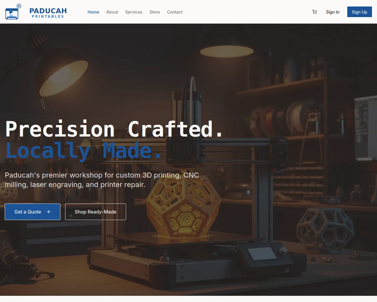 Screenshot of paducahprintables.com