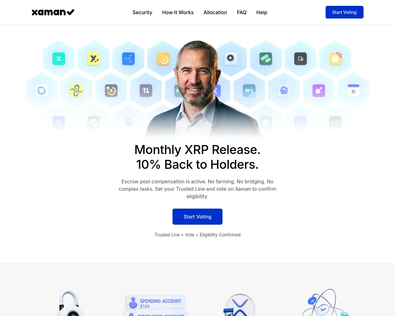 Screenshot of xamanvoting.com