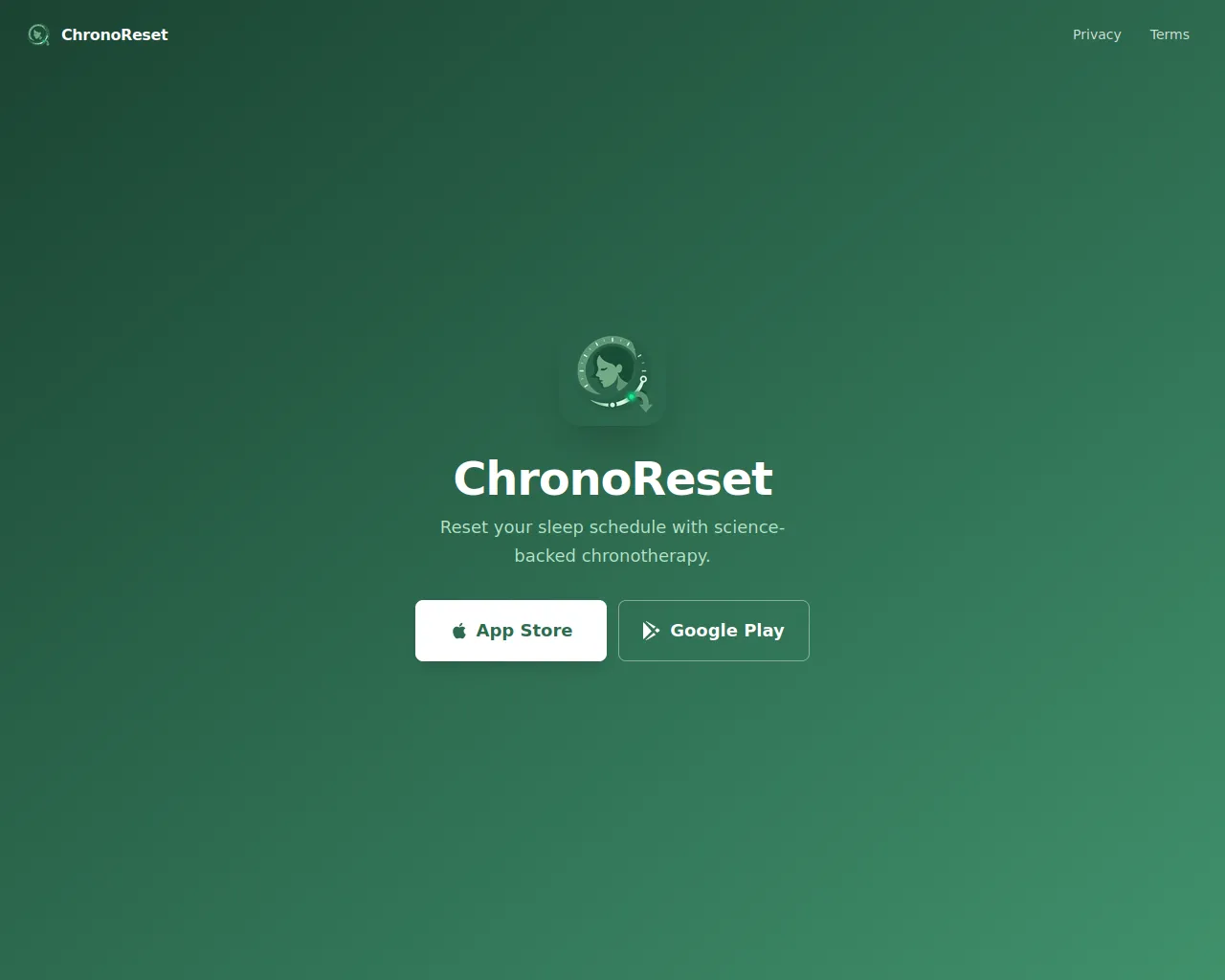 Screenshot of chronoreset.app