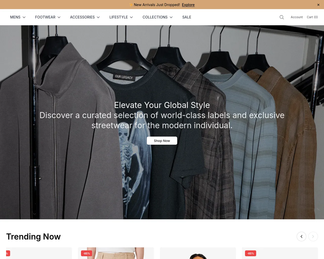 Screenshot of abovethecloudsfashion.shop