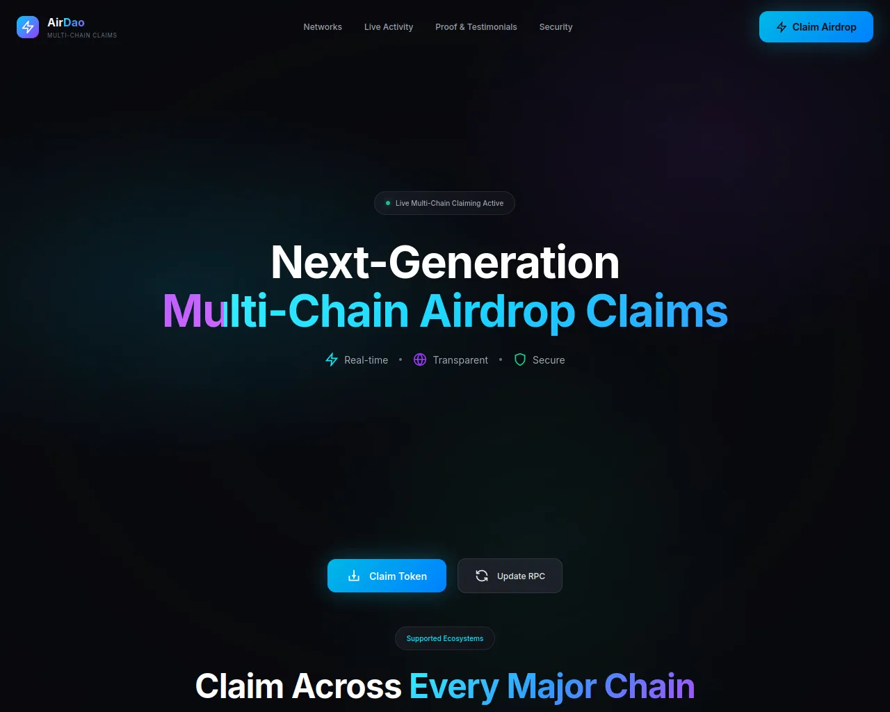 Screenshot of airdaosteam.top