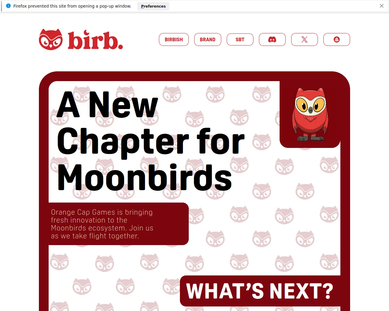 Screenshot of claim.moonbirds.cc
