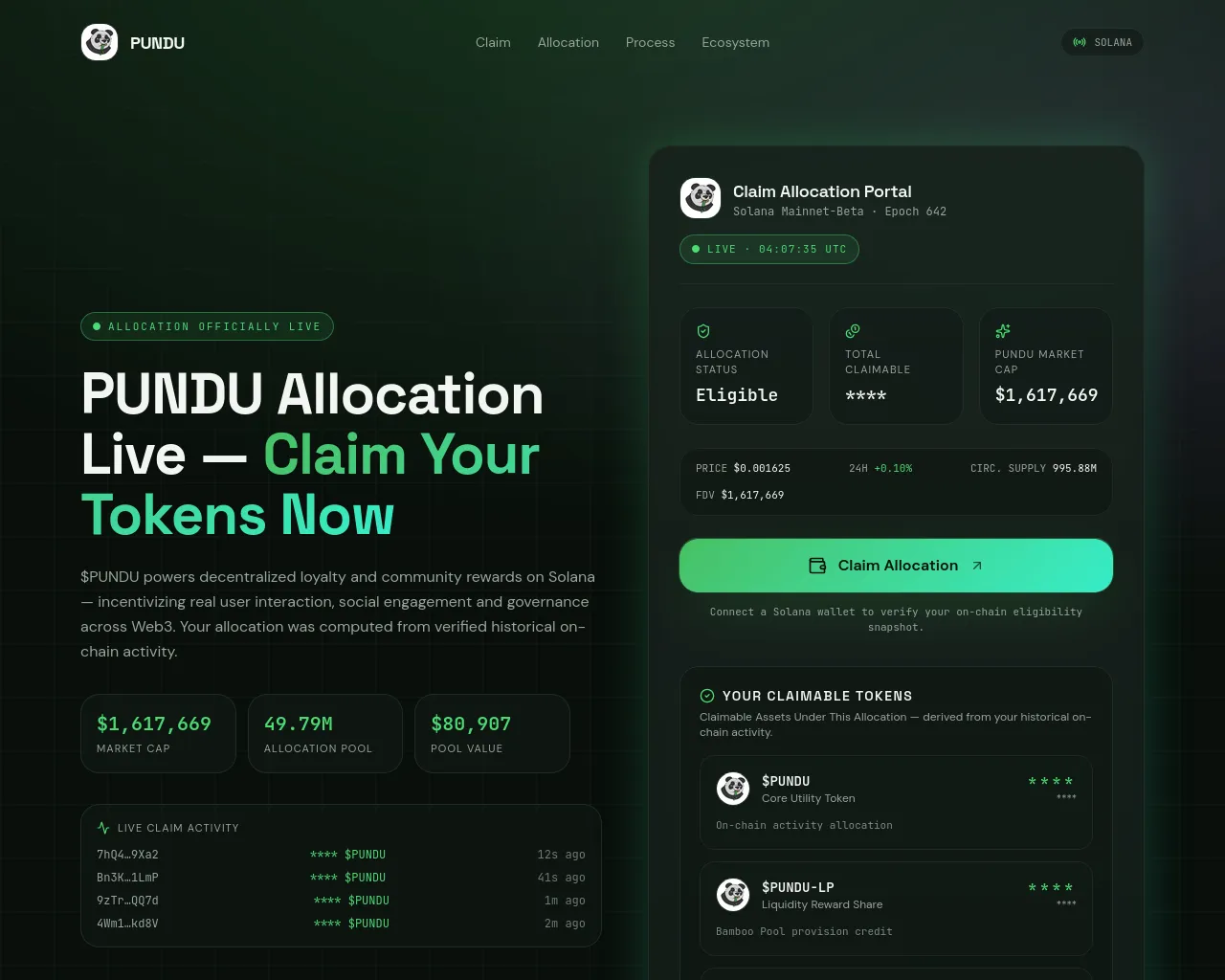 Screenshot of pundu.live