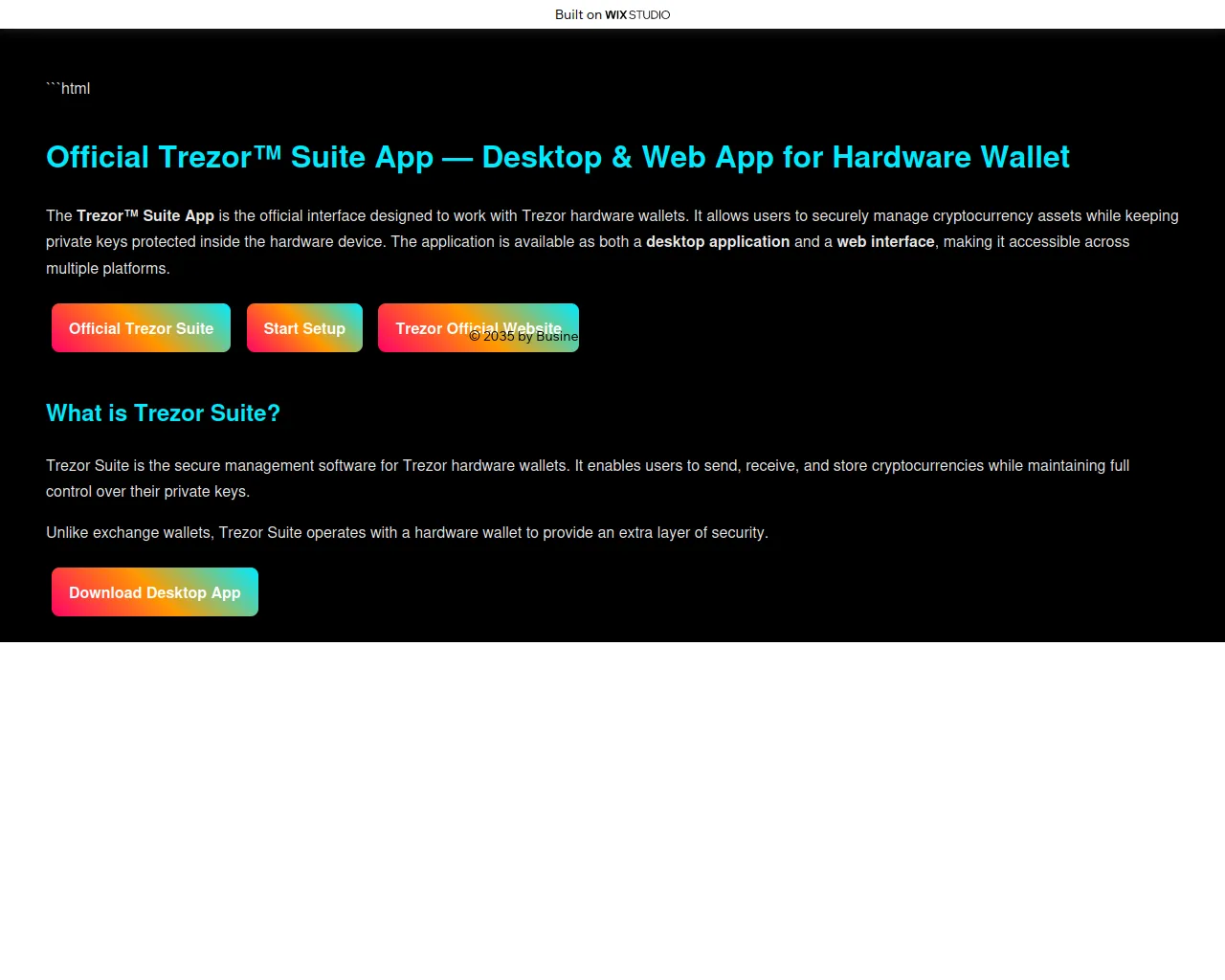 Screenshot of trzssuite.wixstudio.com