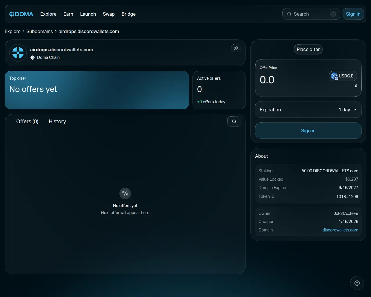Screenshot of airdrops.discordwallets.com