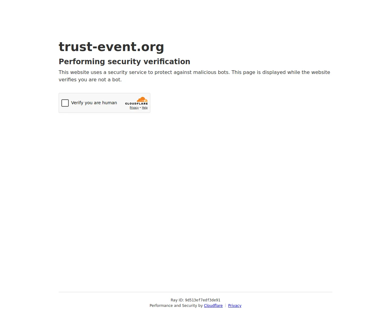 Screenshot of trust-event.org