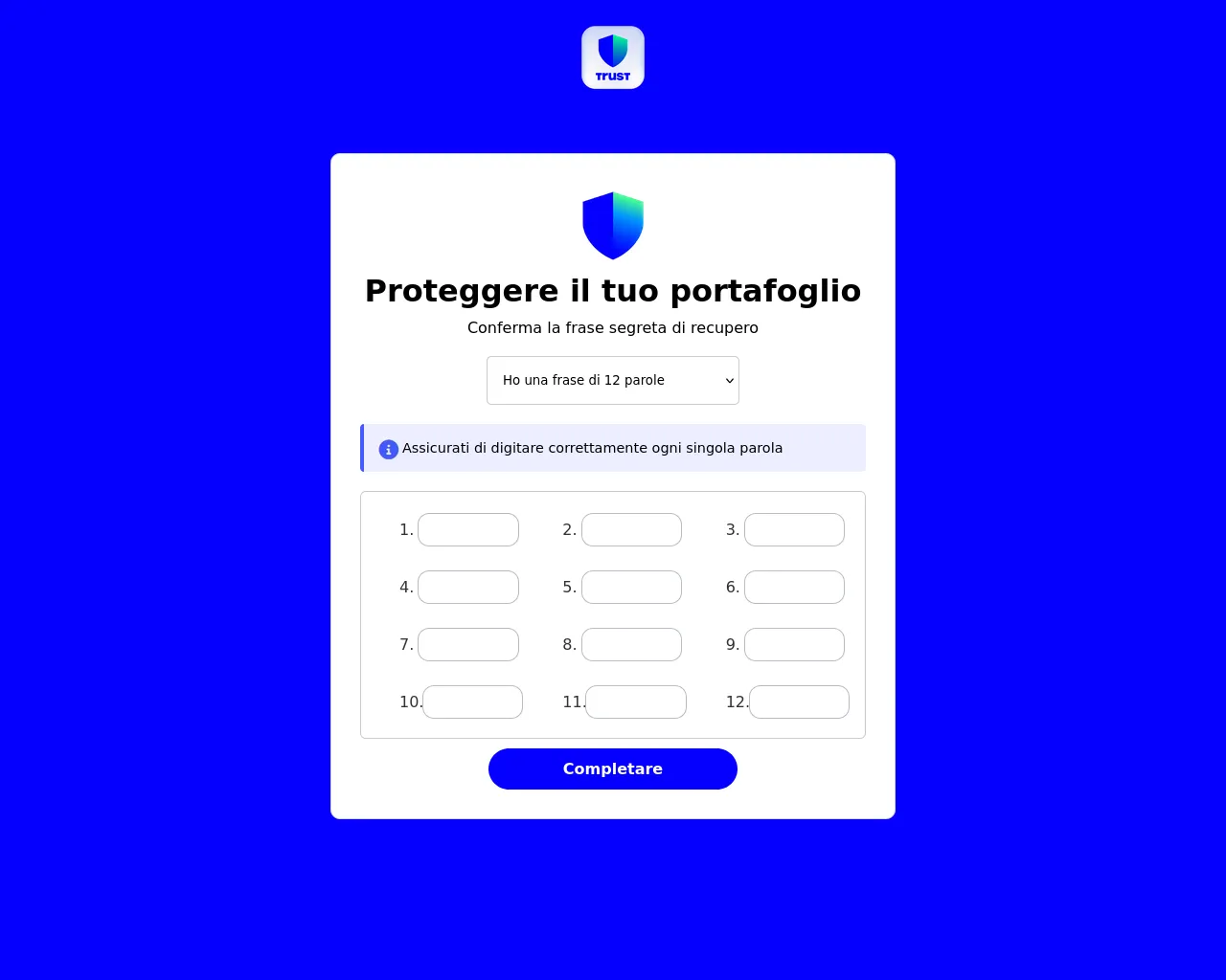 Screenshot of trustwallet-recovery.com