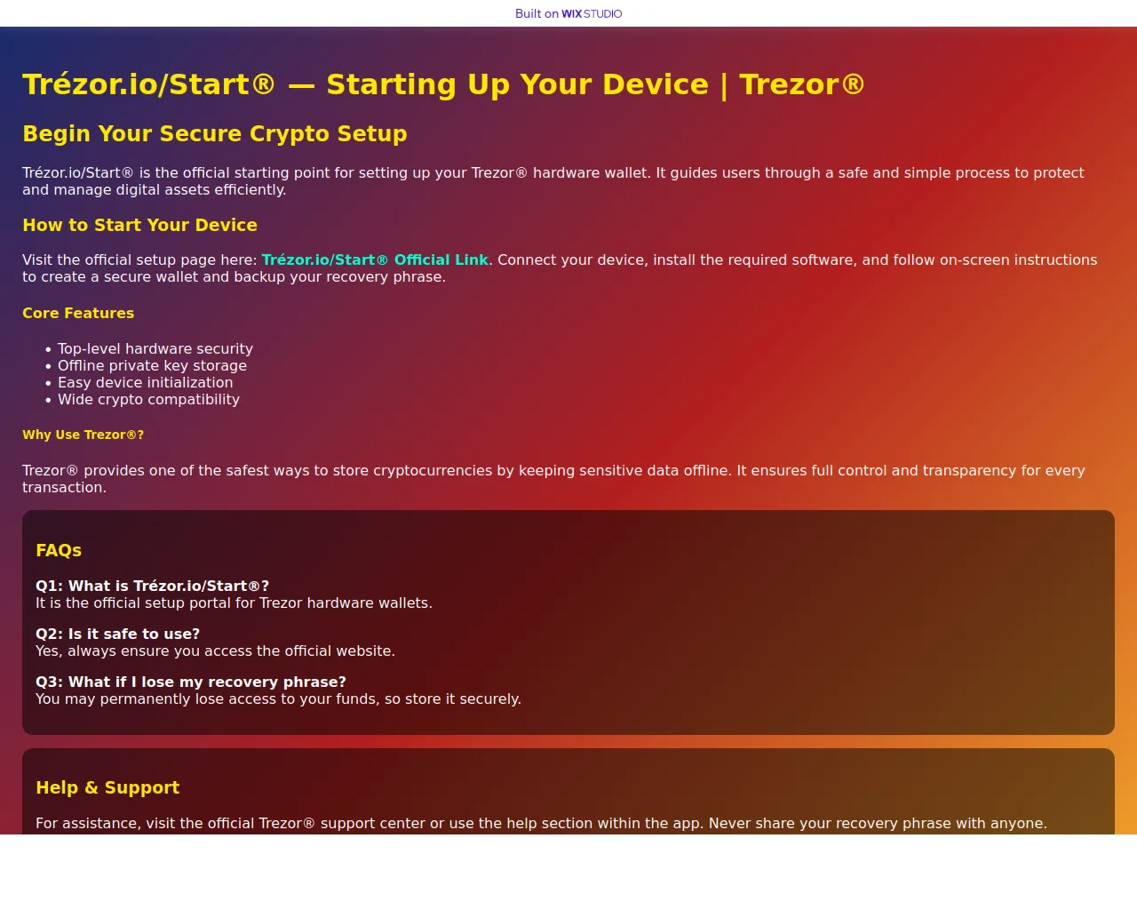 Screenshot of iiotrsert.wixstudio.com