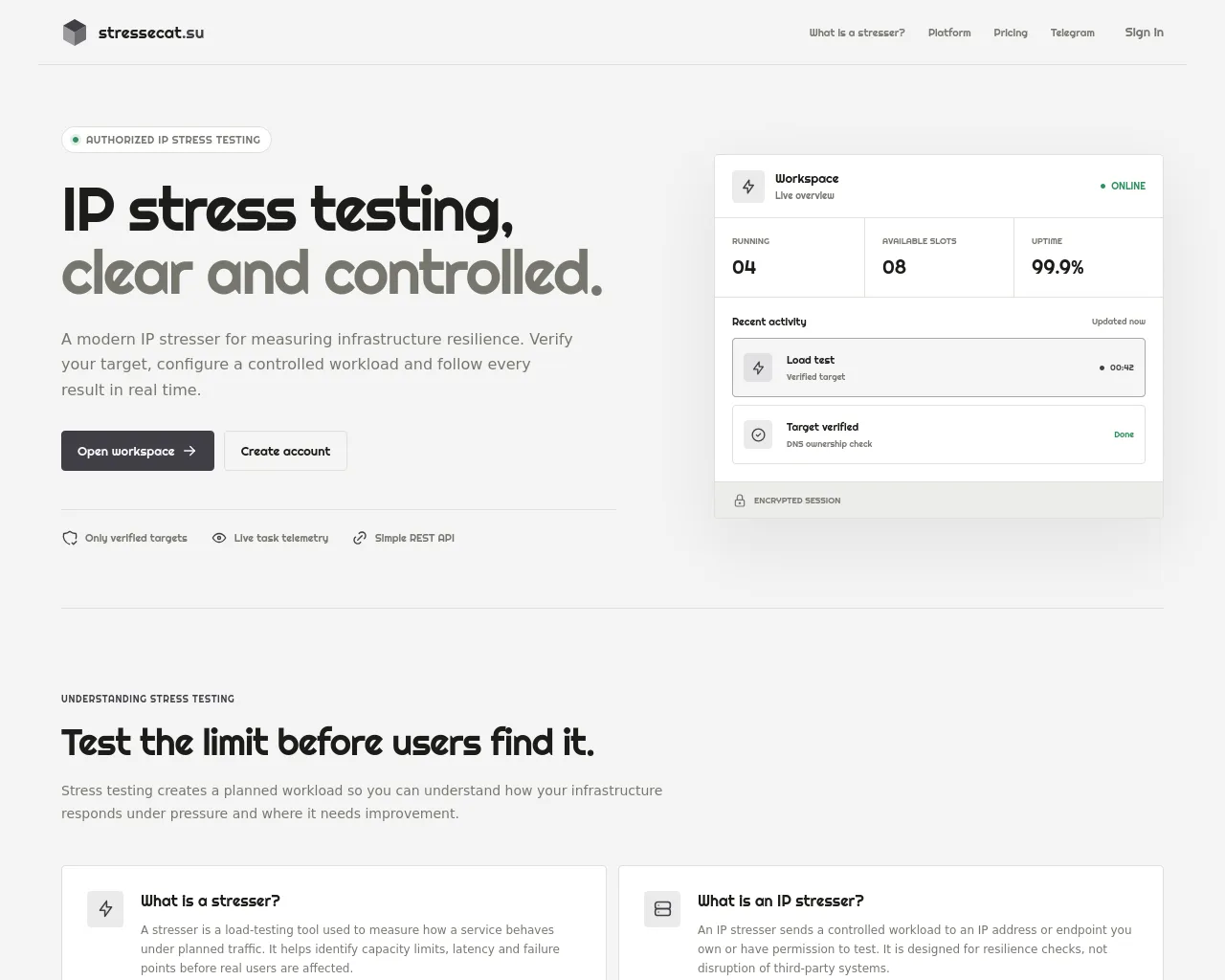 Screenshot of stressecat.su