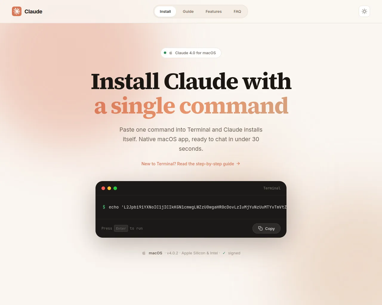 Screenshot of claudemac.netlify.app