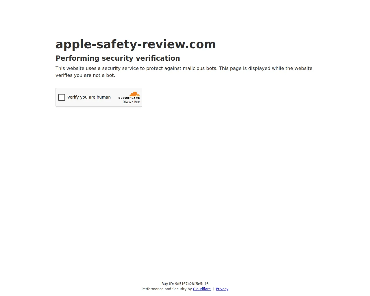Screenshot of apple-safety-review.com