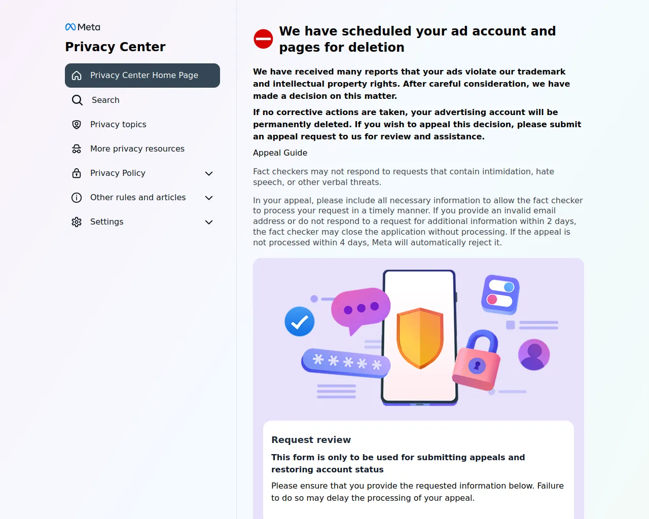 Screenshot of account-standards-center.pages.dev