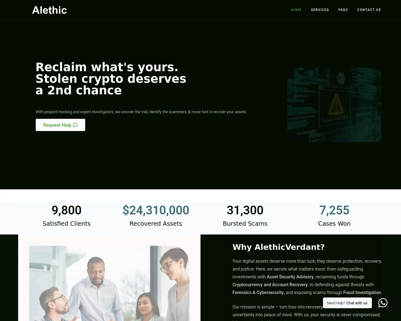 Screenshot of alethicverdant.com