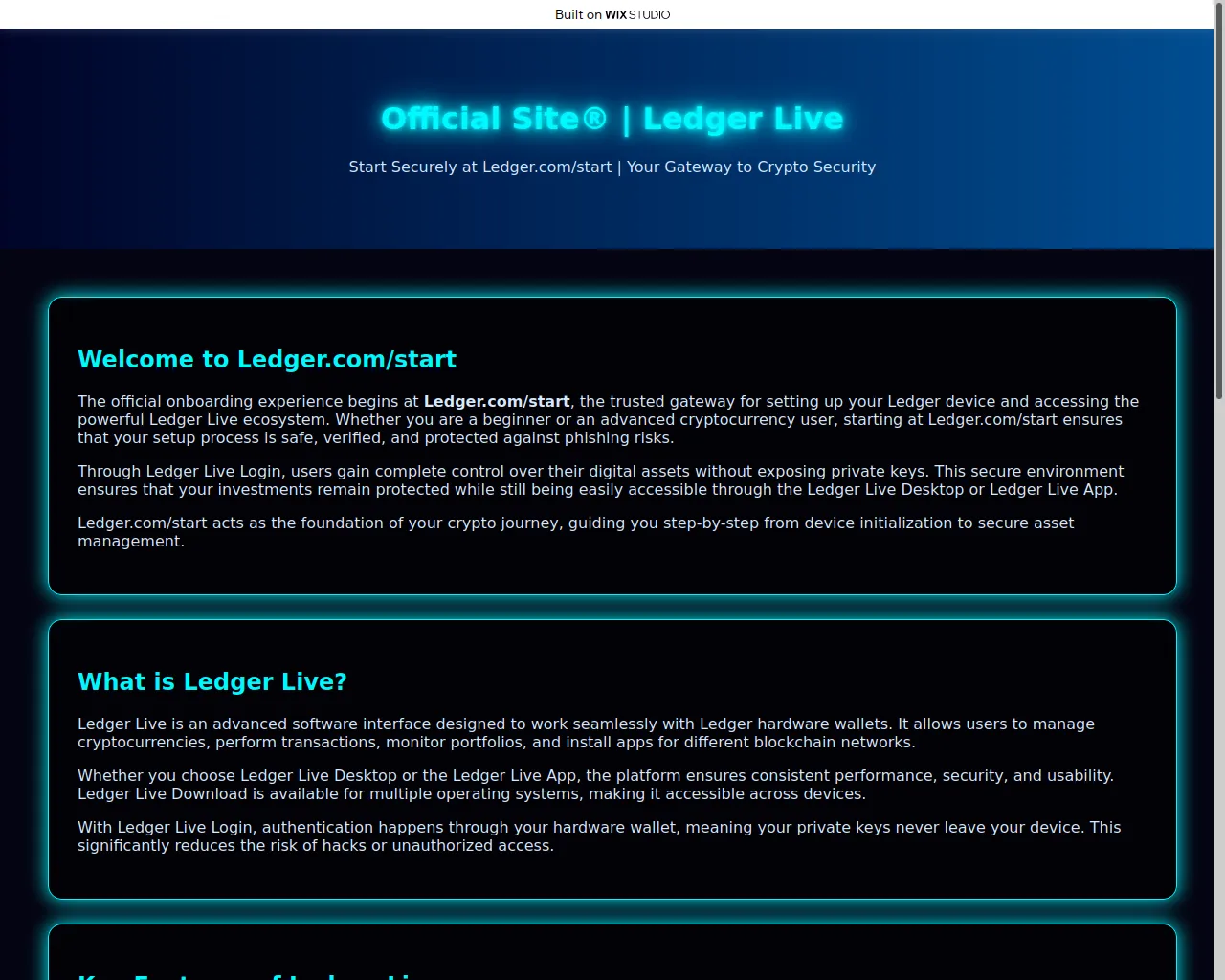Screenshot of open-ladgar.wixstudio.com