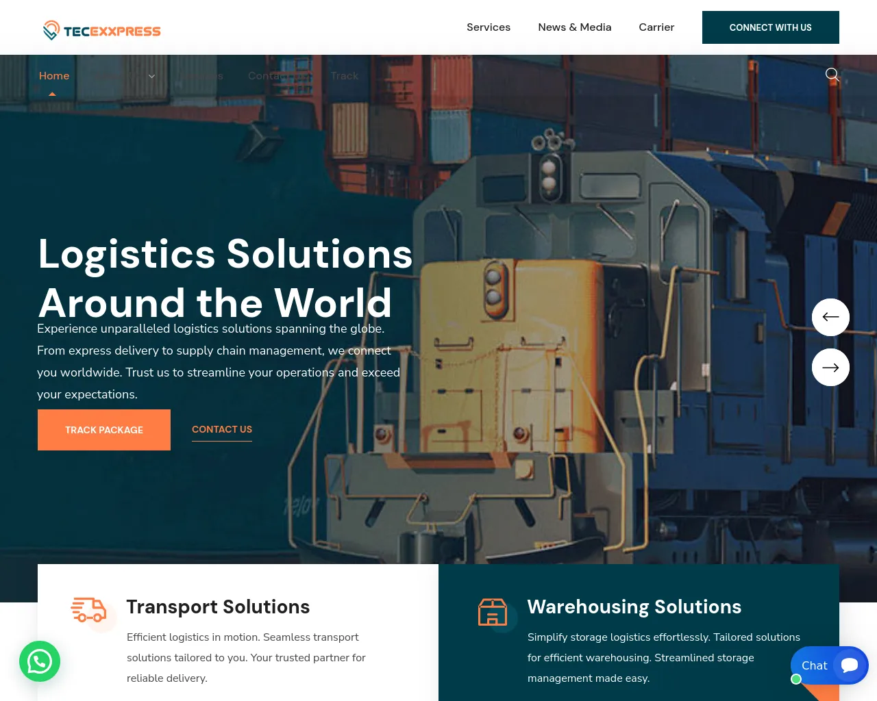 Screenshot of tecexxpress.com
