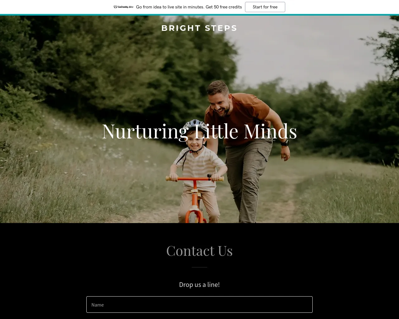 Screenshot of brightsteps-x.com