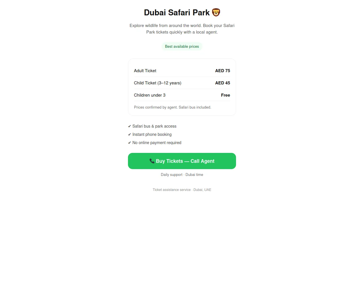 Screenshot of safaripark.click