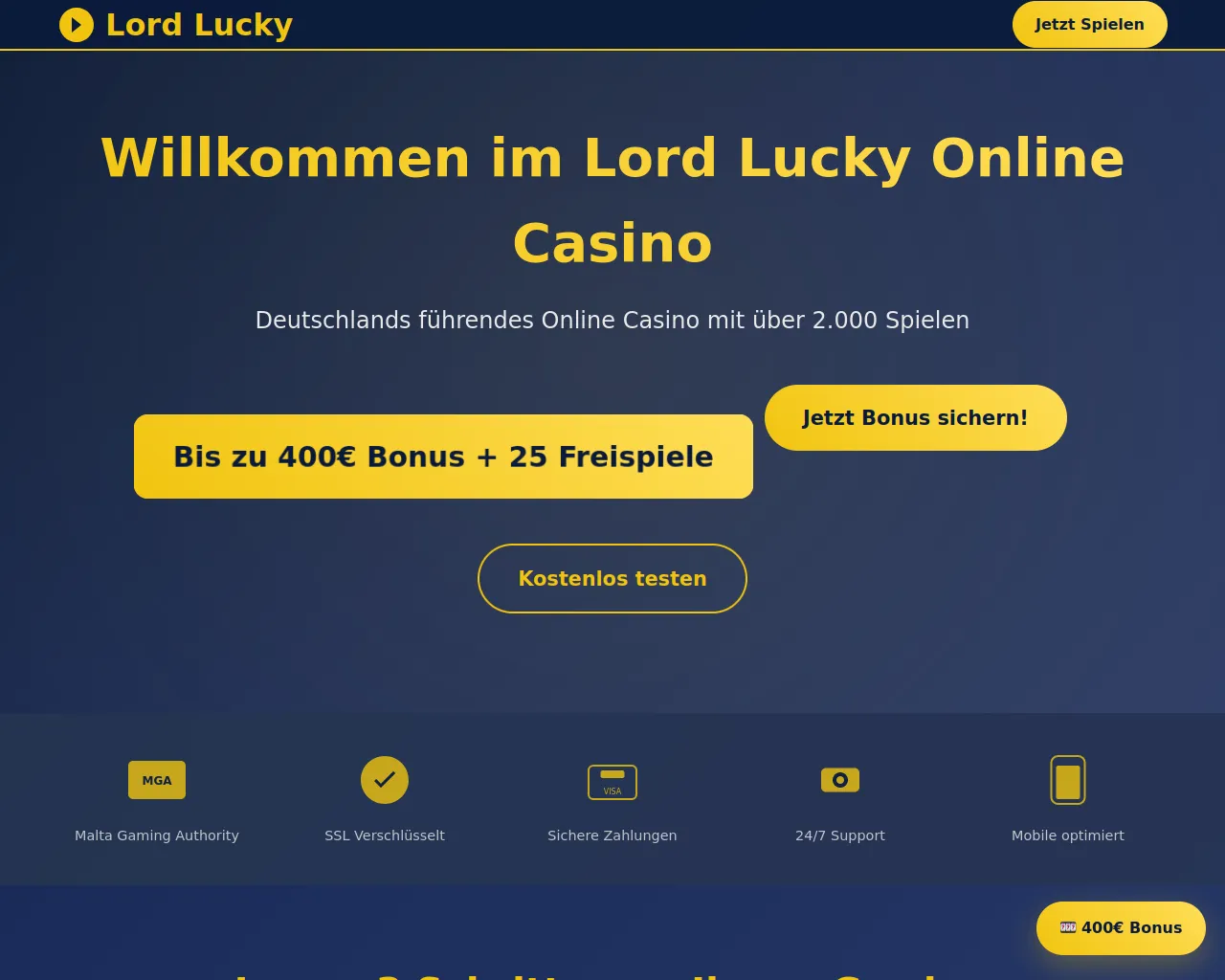 Screenshot of lordluckyde.com