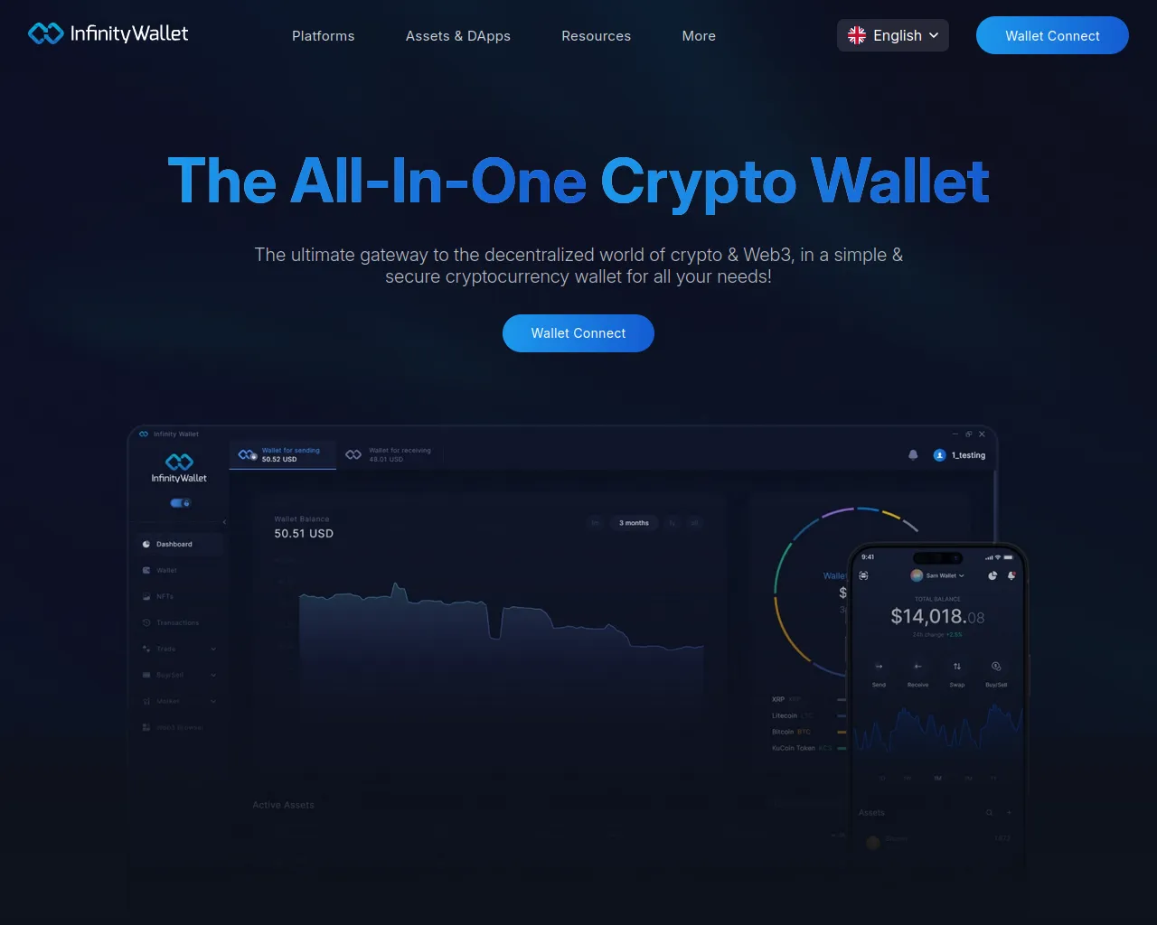 Screenshot of wallet-infinito.com