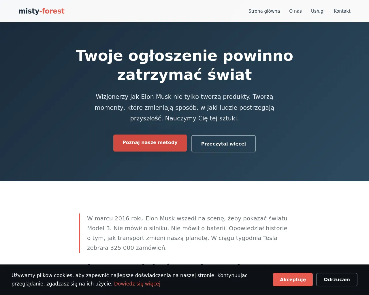 Screenshot of misty-forest.com