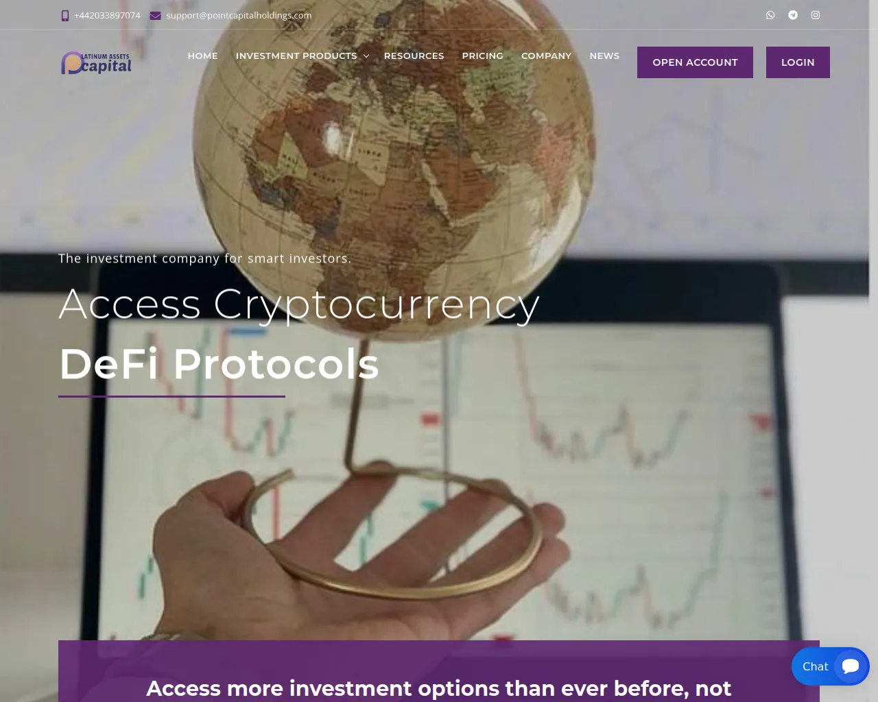 Screenshot of pointcapitalholdings.com