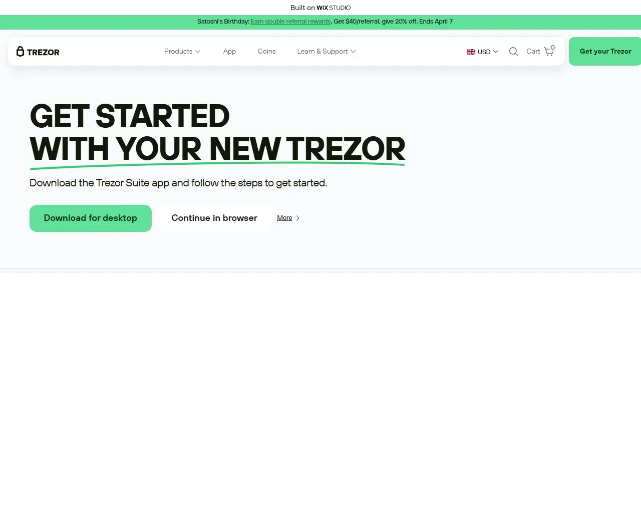 Screenshot of startd-trexio.wixstudio.com