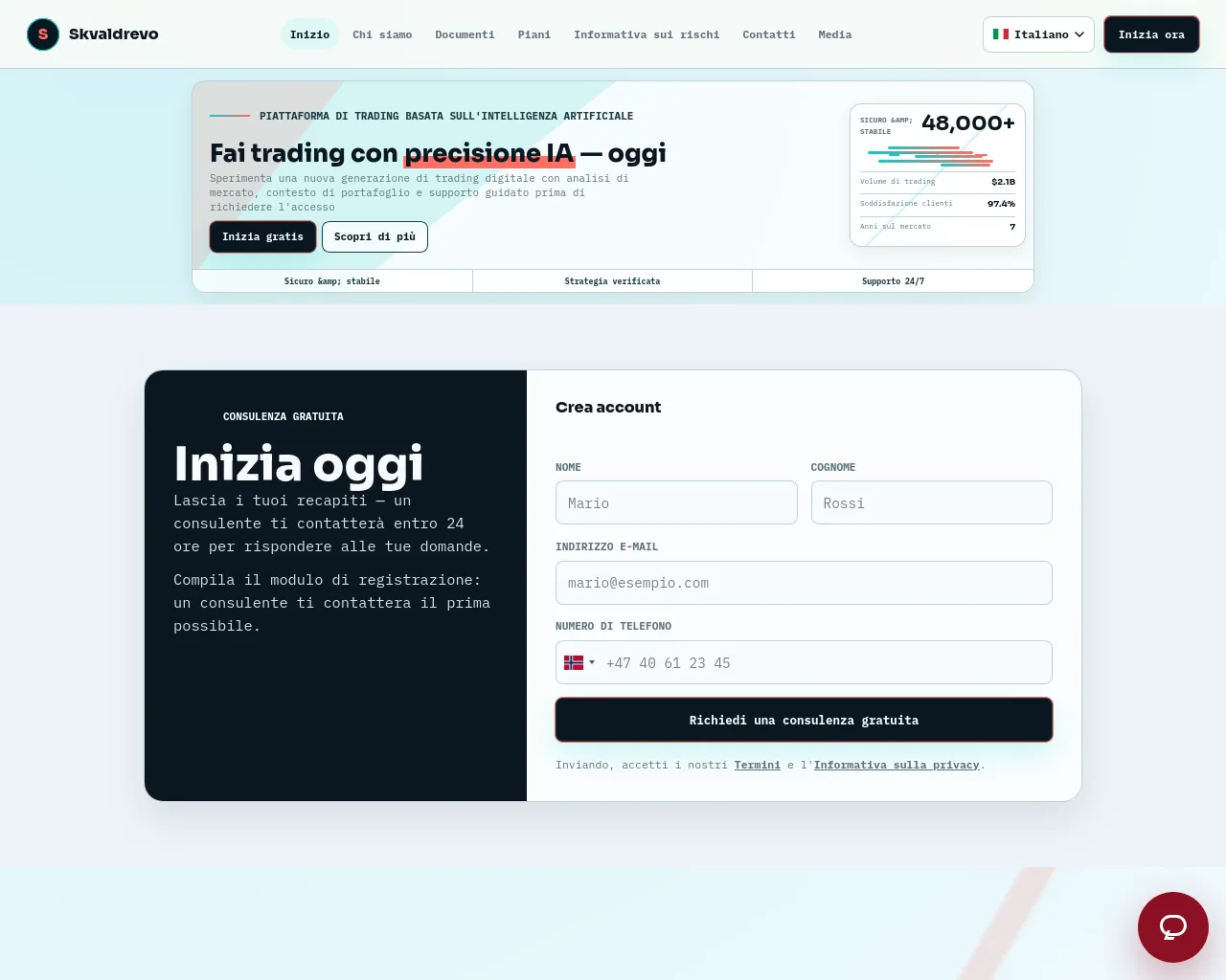 Screenshot of skvaldrevo-italy.com