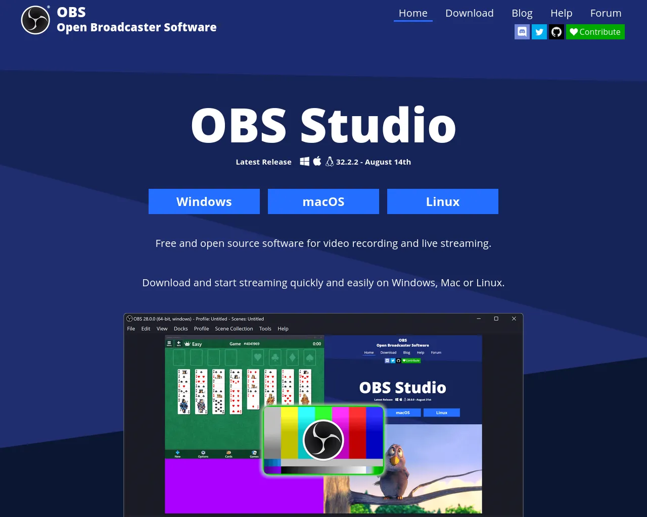 Screenshot of obsprojects.org