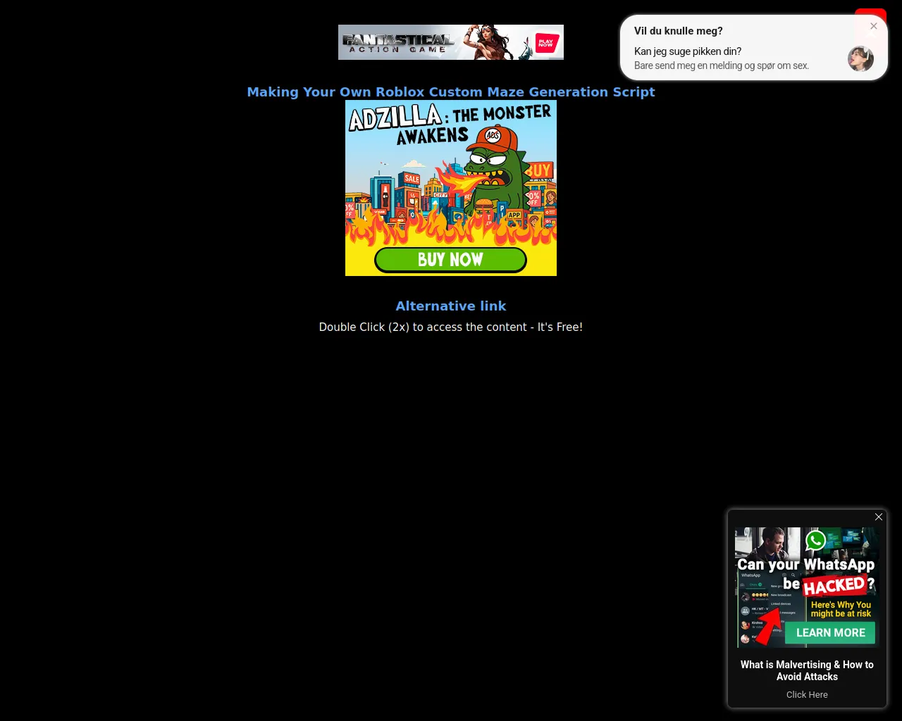 Screenshot of roblox-custom-maze-generation-script.pages.dev